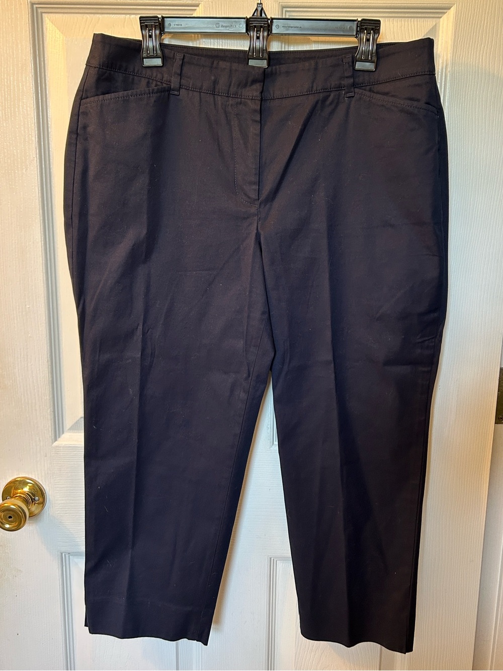 Talbots navy Perfect Crop Curvy Pants size 12p petite